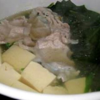 *"常夜鍋･･･ほうれん草と豚肉と豆腐で簡単に❤